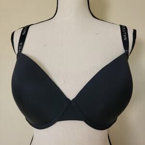 NWOT Nautica Intimates 38DD Underwire Molded Cups T-Shirt Bra Adjustable Black